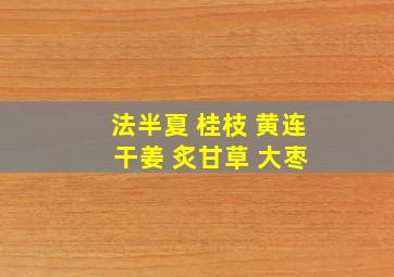 法半夏 桂枝 黄连 干姜 炙甘草 大枣